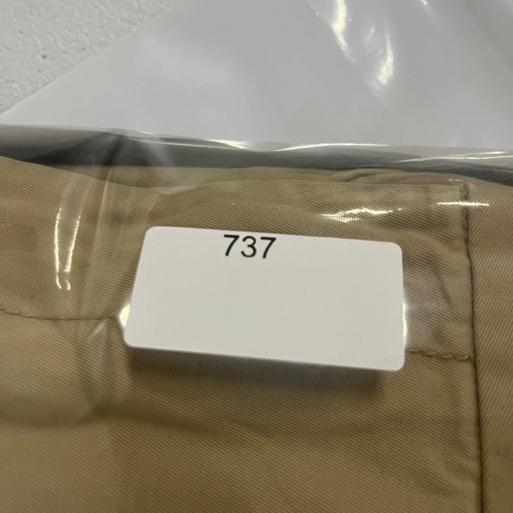 Tommy Hilfiger Chino Pants Mens Size 38x30 Beige Tailored Fit Flat Front Casual